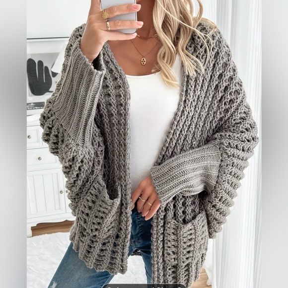 Halo & Harley Sweaters - Cozy Gray Knit Sweater